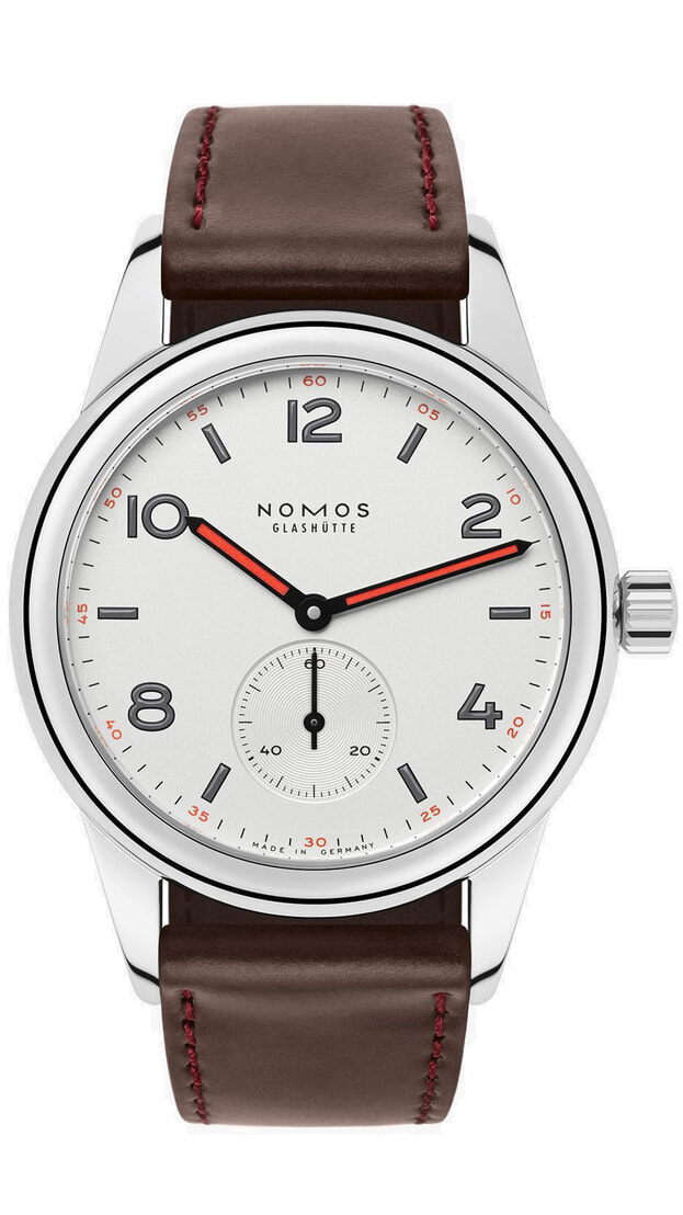 NOMOS Glashütte Club 703.1 Κουρδιστό 36mm Λευκό Ασημί Καντράν