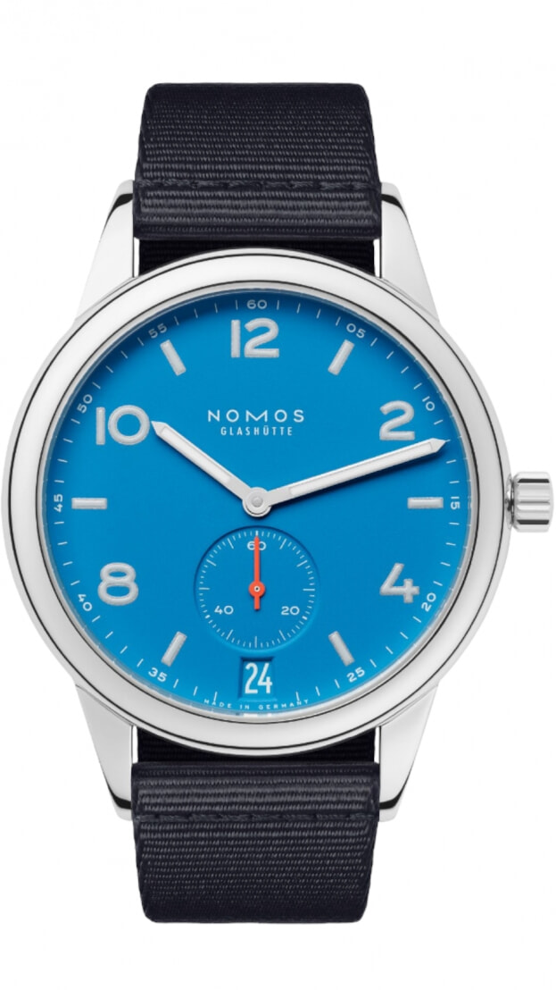 NOMOS Glashütte Club automatic date siren blue 41.5mm μπλε καντράν