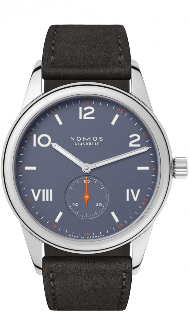 NOMOS Glashütte CLUB CAMPUS 38 BLUE PURPLE 38.5mm μπλε καντράν κουρδιστό