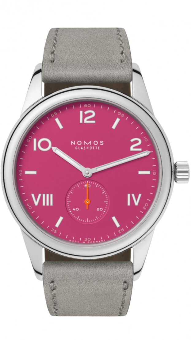 NOMOS Glashütte Club Campus 38 Deep pink 38.5mm ροζ καντράν κουρδιστό