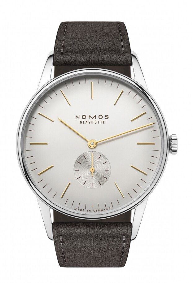 NOMOS Glashütte Orion 38mm Silver dial manually wound watch