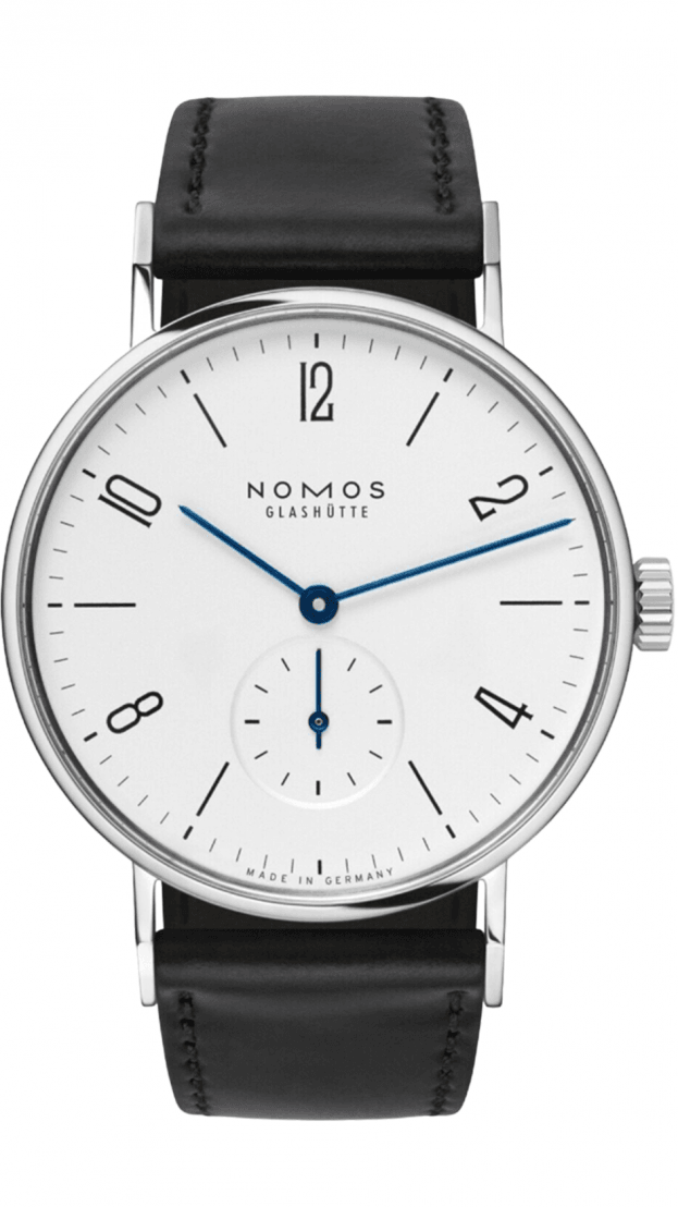 NOMOS Glashütte Tangente 35mm λευκό καντράν κουρδιστό ρολόι