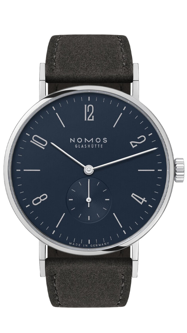 NOMOS Glashütte Tangente 38 Κουρδιστό Μπλε Καντράν