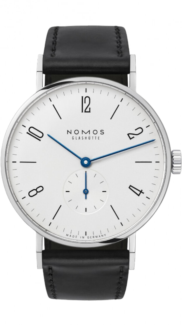 NOMOS Glashütte TANGENTE 38 Steel back λευκο καντράν κουρδιστό ρολόι