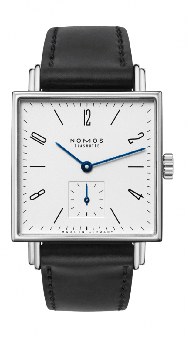 NOMOS Glashütte Tetra 30mm λευκό τετράγωνο καντράν κουρδιστό ρολόι