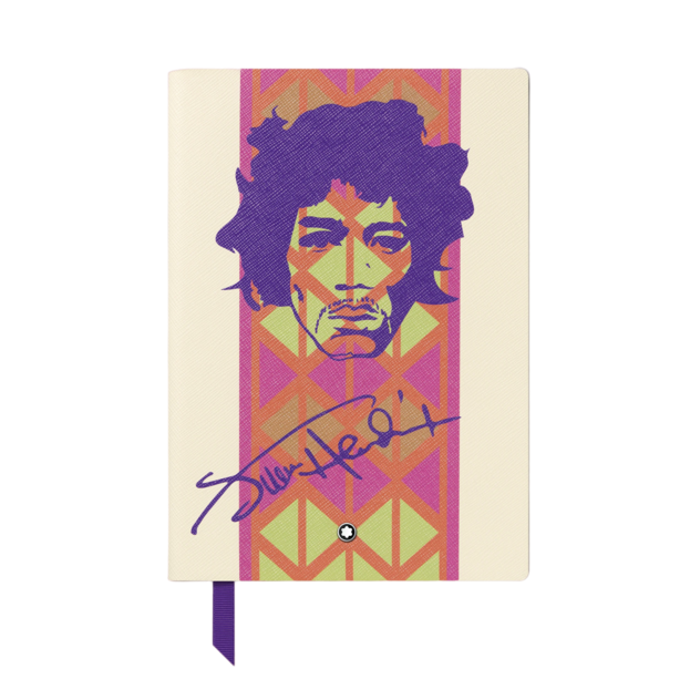 Notebook #146 small, Great Characters Jimi Hendrix, white lined