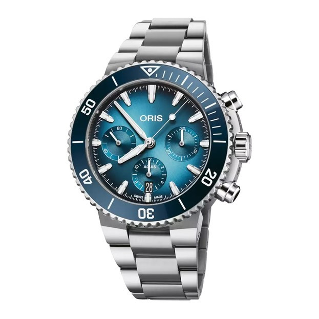 ORIS AQUIS CHRONOGRAPH 43.5mm Mπλε Kαντράν