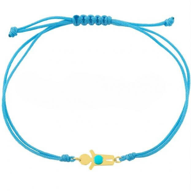 INGLESSIS COLLECTION GOLDIE - ΒΡΑΧΙΟΛΙ K14 ΚΙΤΡΙΝΟΣ ΧΡΥΣΟΣ ΜΕ ΘΑΛΑΣΣΙ ΚΟΡΔΟΝΙ