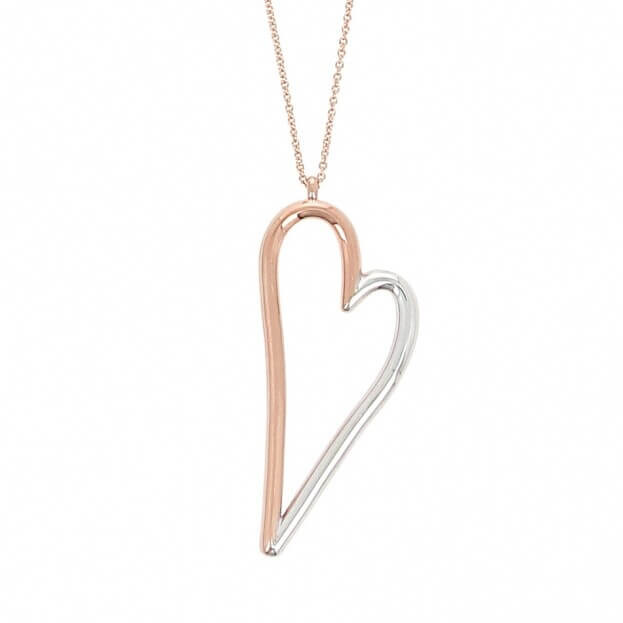 PESAVENTO Necklace Pink Polvere Di Sogni Shiny Rose Gold Plated Sterling Silver