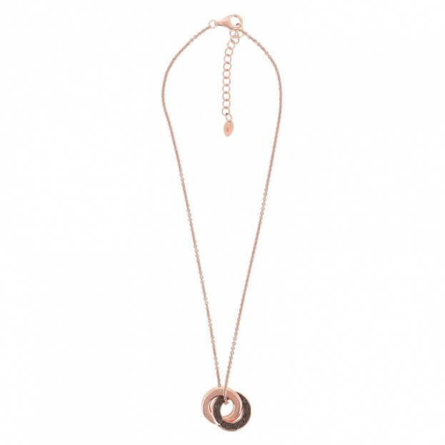 PESAVENTO Necklace Pink Polvere Di Sogni Shiny Brown Dust Rose Gold Plated Sterling Silver