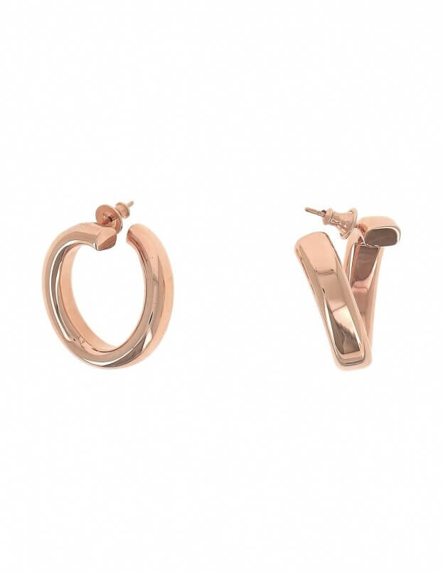 PESAVENTO Earrings Pink Shiny Rose Gold Plated Sterling Silver