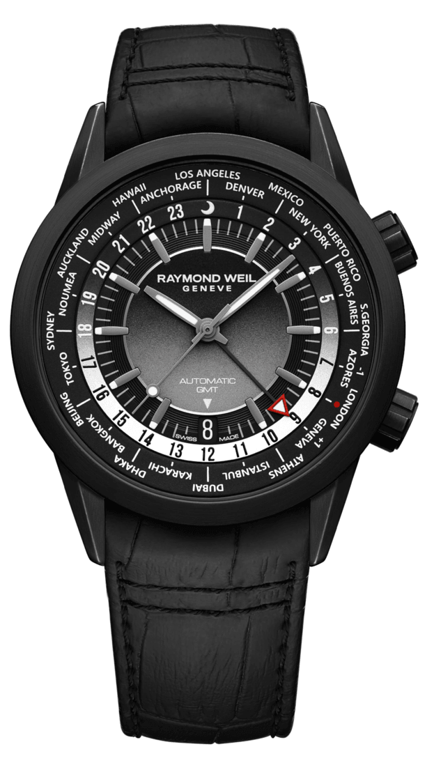 RAYMOND WEIL Freelancer GMT Worldtimer 41mm Μαύρο Καντράν
