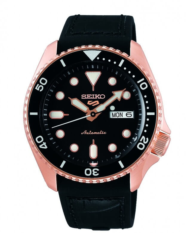 SEIKO 5 Sports Automatic Mens Watch 42.5mm Μαύρο Καντράν Ανδρικό Ρολόι