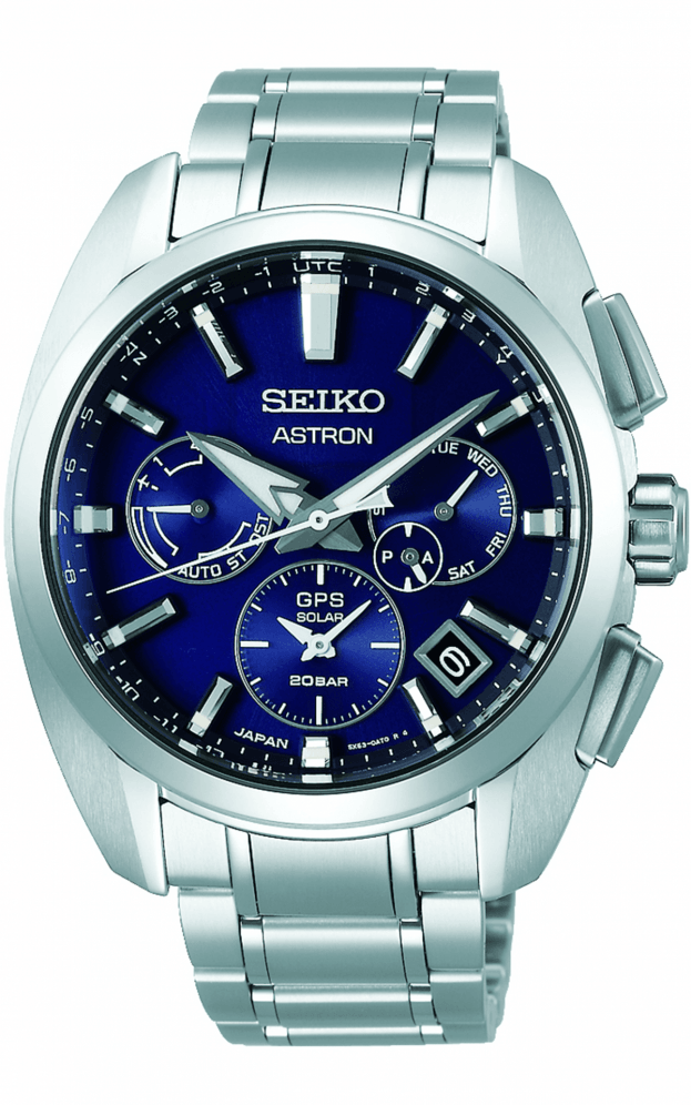 SEIKO Astron GPS Solar Chronograph Titanium 42.8mm Μπλε Καντράν