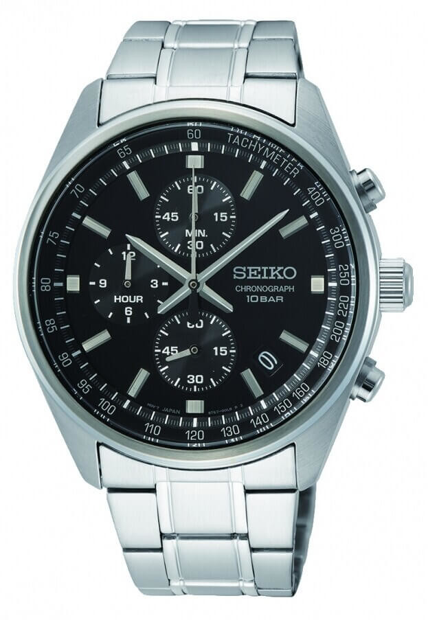 SEIKO Conceptual Chronograph Quartz 41.5mm Black Dial