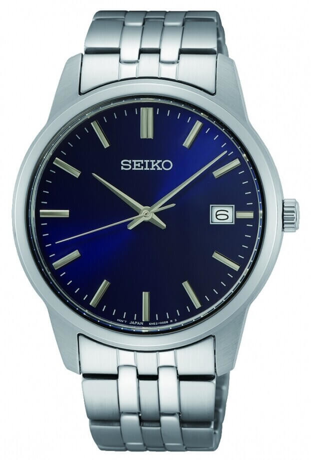 SEIKO Essential Time Quartz Mens Watch 40mm Μπλε Καντράν Ανδρικό Ρολόι