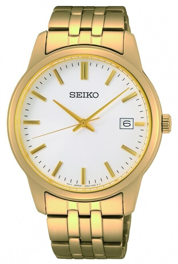 SEIKO Essential Time Quartz Mens Watch 40mm Λευκό Καντράν Ανδρικό Ρολόι