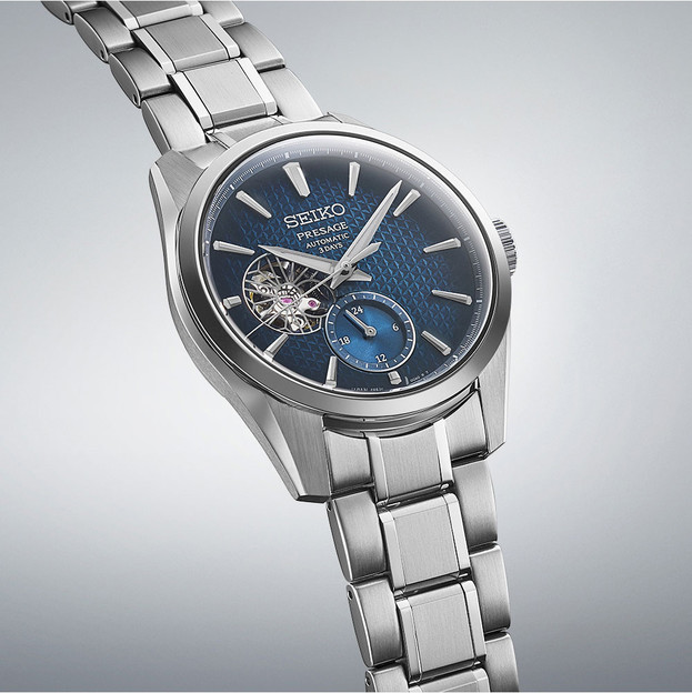 SEIKO Presage 'Ao' Sharp-Edged Open Heart Automatic 40mm blue dial -  Inglessis
