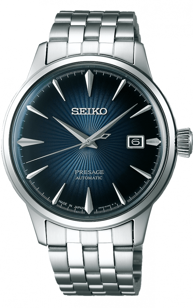 SEIKO Presage Cocktail Time: 'Blue Moon' Αυτόματο 40mm Μπλε Καντράν