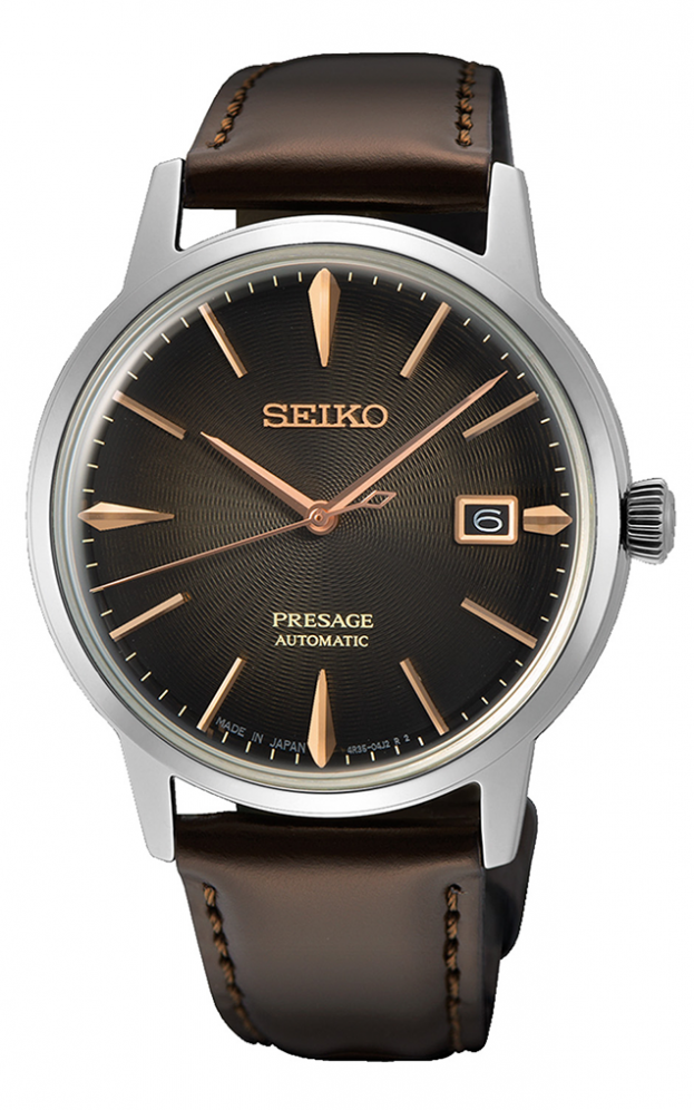 SEIKO Presage Cocktail Time 'The Irish Coffee' Αυτόματο 39,5mm Καφέ Καντράν