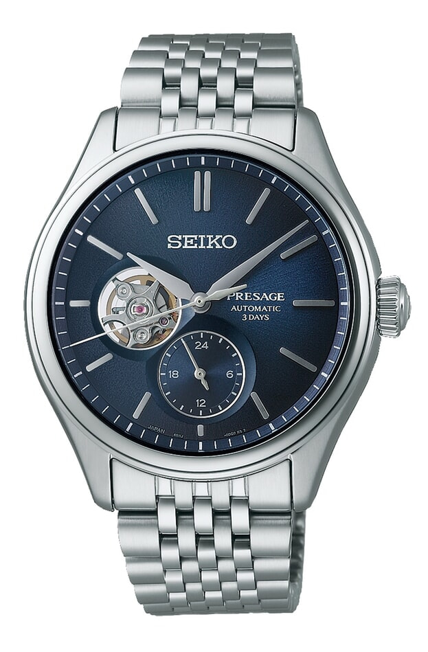 SEIKΟ Presage Classic Open Heart in Ai-iro Automatic 40,2mm Japan Blue Dial