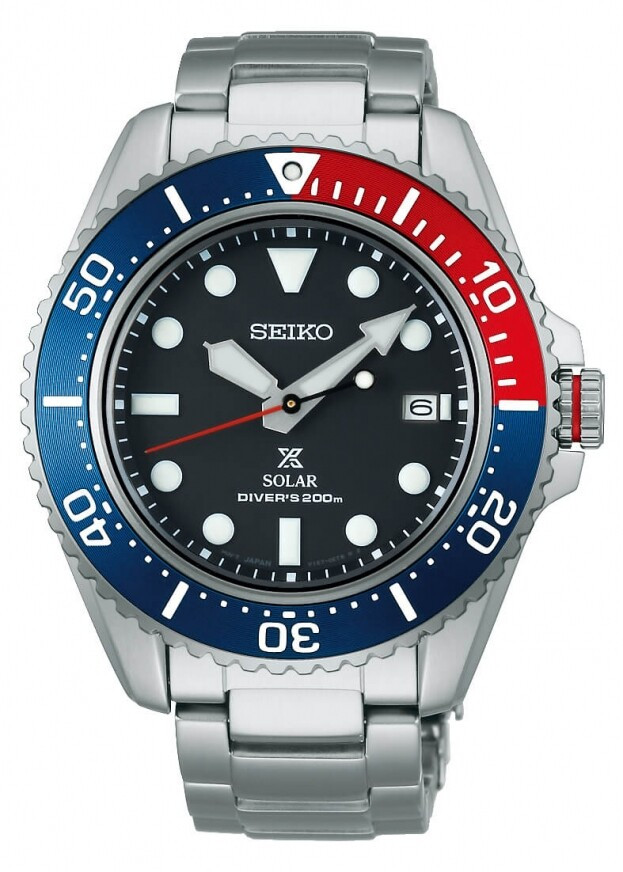 SEIKO Prospex Solar Diver's 42.8mm Μαύρο Καντράν
