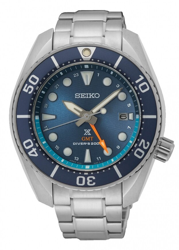 SEIKO Prospex Aqua 'SUMO' Solar GMT Diver 45mm Light Blue Dial Mens Watch -  Inglessis