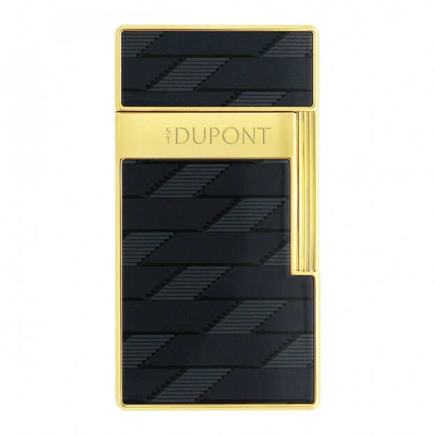 S.T. Dupont Biggy Lacquered Lighter Monogram 1872 Black