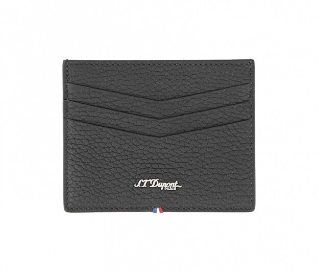 S.T. DUPONT BLACK GRAINED NEO CAPSULE 6 CARD HOLDER