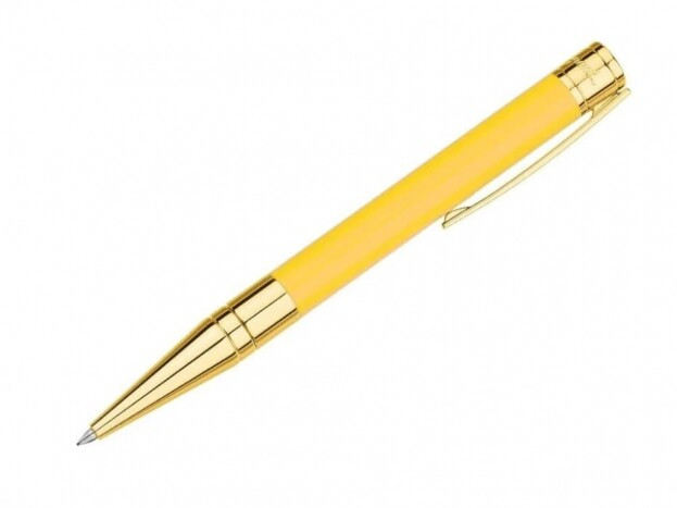 S.T. Dupont D-INITIAL VANILLA YELLOW LACQUER AND GOLD BALLPOINT PEN