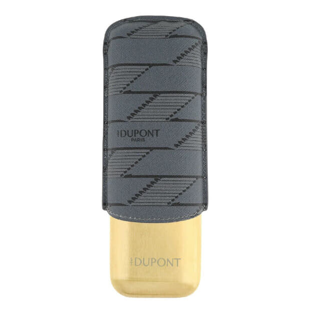 S.T. Dupont Διπλή Πουροθήκη με Δερμάτινη Θήκη Monogram 1872 Μαύρη