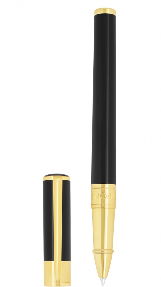 S.T. DUPONT Initial Rollerball Pen Black Golden