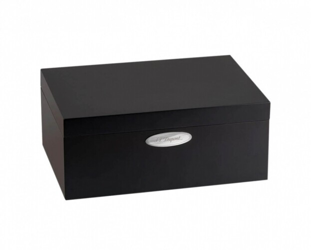 S.T. DUPONT ΠΟΥΡΟΘΗΚΗ ΥΓΡΑΝΤΗΡΑΣ OKOUMÉ WOOD HUMIDOR WITH MATT BLACK LACQUER FINISH