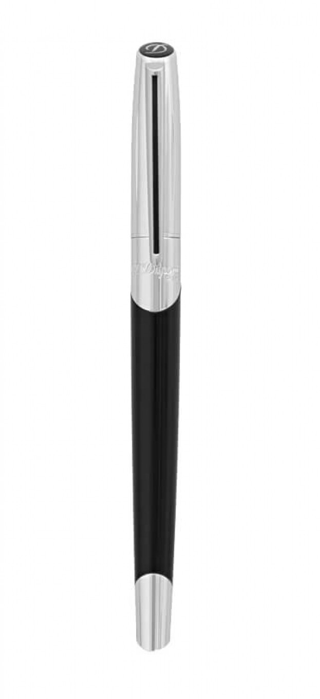 S.T. Dupont Défi Millennium SILVER AND BLACK ROLLERBALL PEN