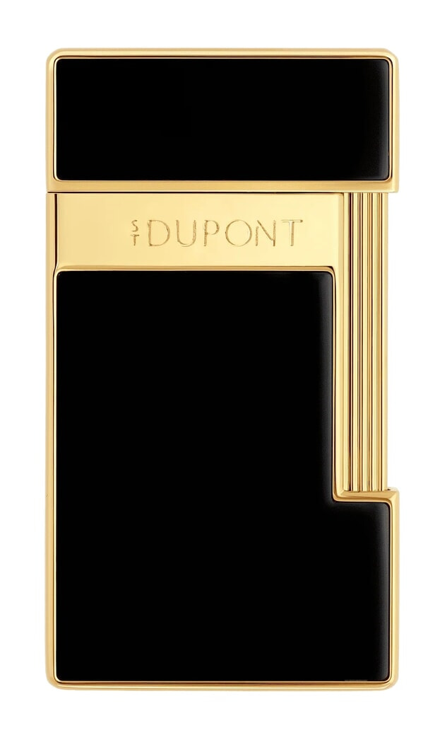 S.T. Dupont Slimmy Αναπτήρας Χρυσός Μαύρη Λάκα