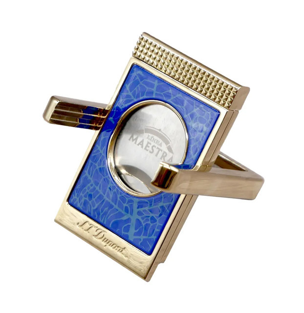 S.T. Dupont Stand Cigar Cutter Partagas Linea Maestra Blue/Gold