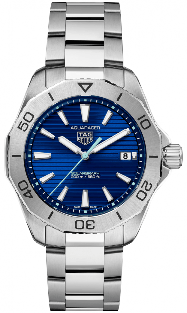 TAG HEUER AQUARACER PROFESSIONAL SOLARGRAPH 200  40mm ΜΠΛΕ ΚΑΝΤΡΑΝ