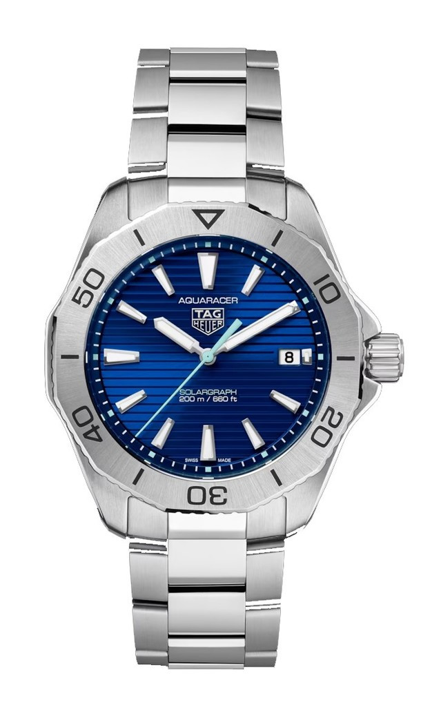 TAG HEUER AQUARACER PROFESSIONAL SOLARGRAPH 200  40mm ΜΠΛΕ ΚΑΝΤΡΑΝ