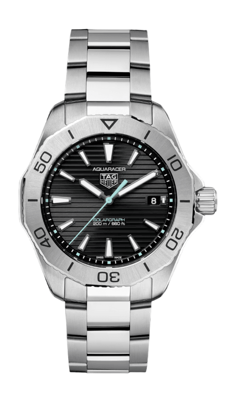 TAG HEUER AQUARACER PROFESSIONAL SOLARGRAPH 200  40mm μαύρο ΚΑΝΤΡΑΝ