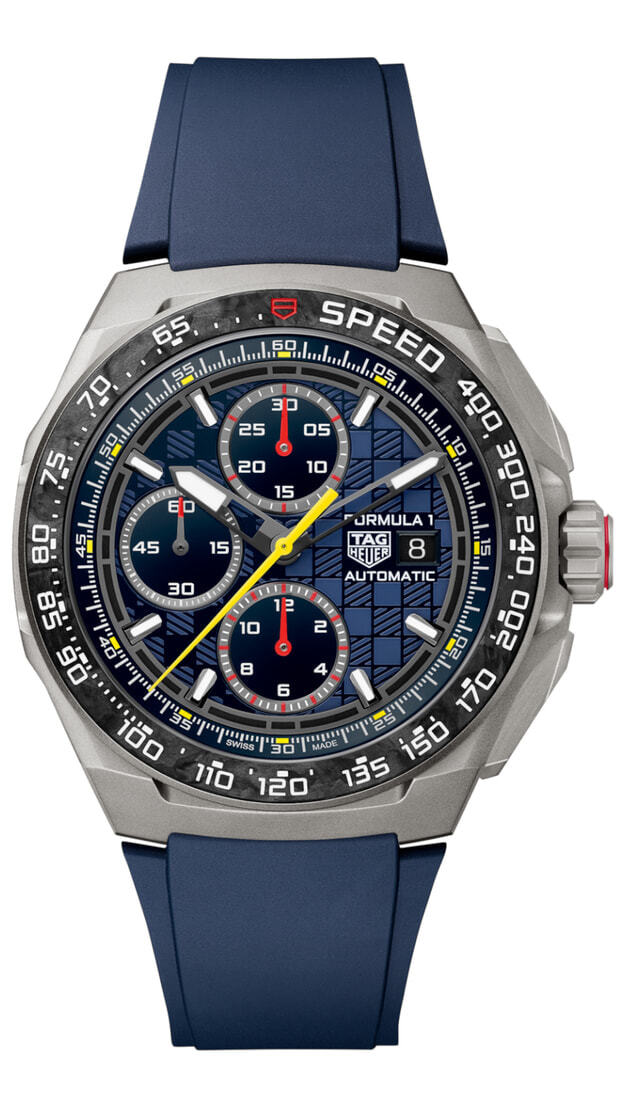 TAG Heuer Formula 1 Chronograph X Oracle Red Bull Racing Αυτόματο 44mm Μπλε Καντράν