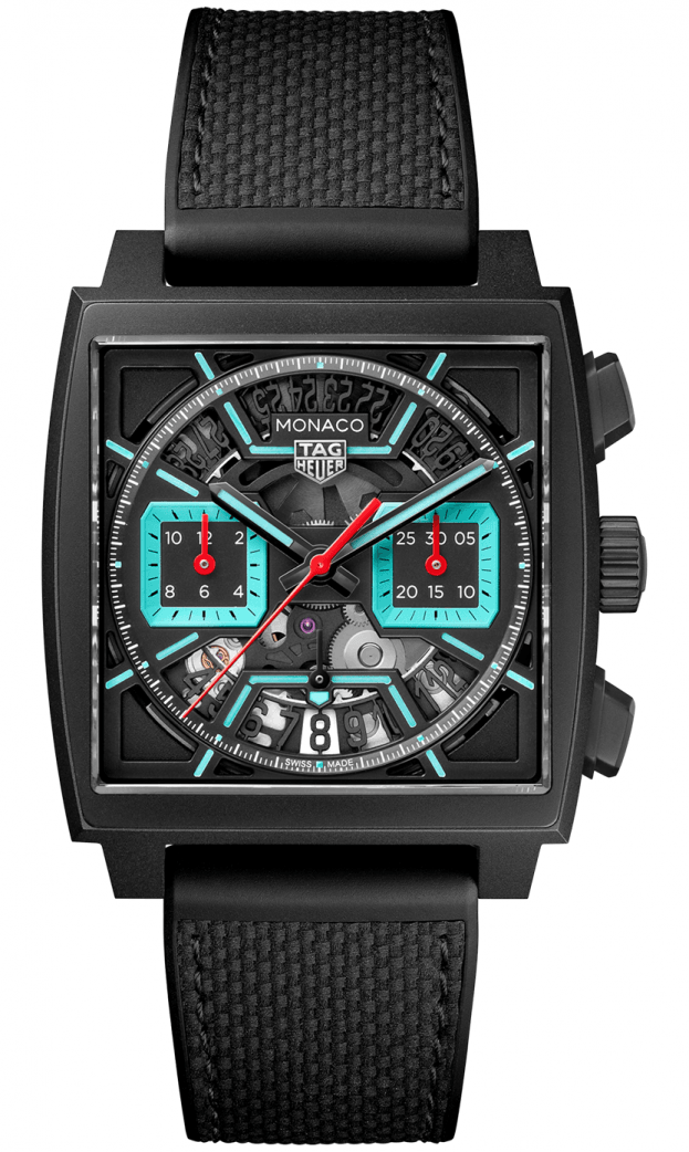 TAG HEUER MONACO Automatic Chronograph 39 mm Titanium Μαυρο καντραν