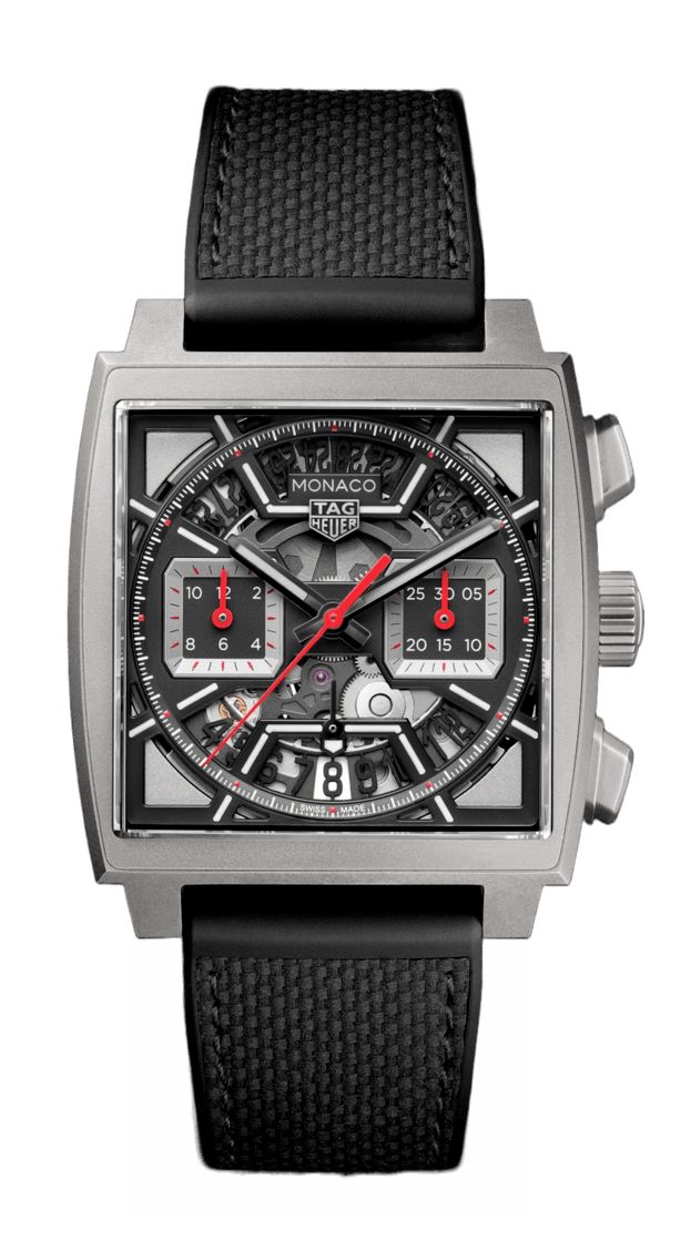 TAG HEUER MONACO Automatic Chronograph 39 mm Titanium Μαυρο καντραν