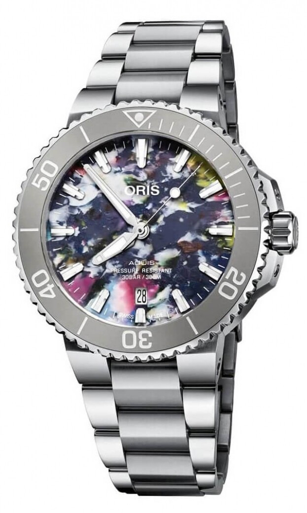 ORIS AQUIS DATE	Multi colour RECYCLED dial AUTOMATIC 41.50mm ΠΟΛΎΧΡΩΜΟ Καντράν UNISEX Ρολόι