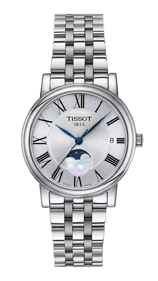 Tissot Carson Premium Moonphase Μπαταρίας 32mm Ασημί Καντράν