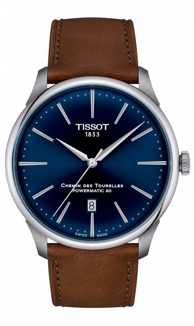 TISSOT Chemin des Tourelles Powermatic 80 42mm Blue Dial Gents Watch