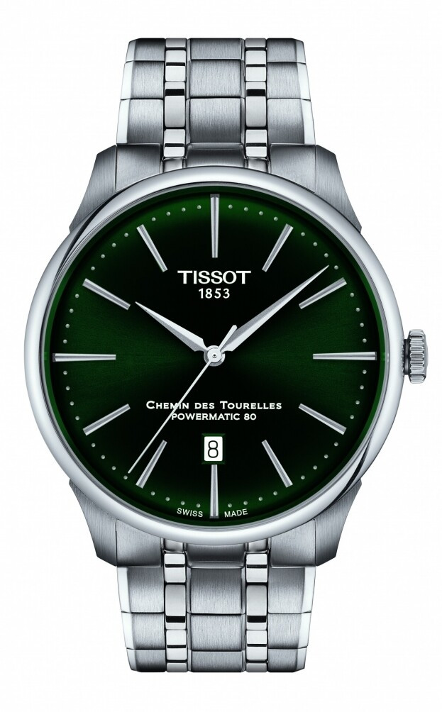 TISSOT Chemin des Tourelles Powermatic 80 42mm Πράσινο Καντράν