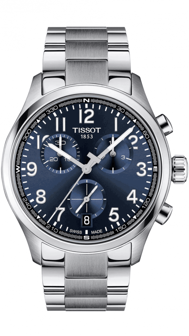 TISSOT Chrono L Chronograph Quartz 42mm Blue Dial
