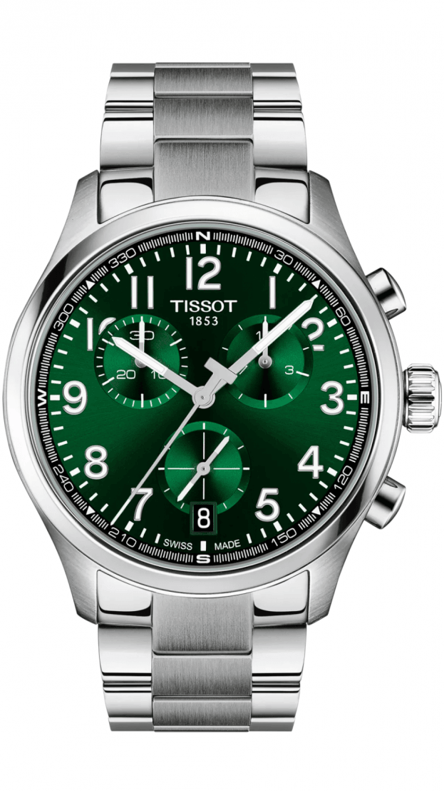 TISSOT Chrono L Χρονογράφος Quartz 42mm Πράσινο Καντράν