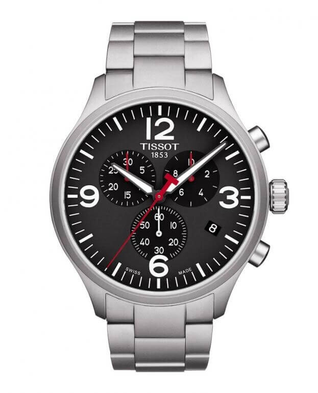 TISSOT CHRONO XL 45mm μαυρο καντραν