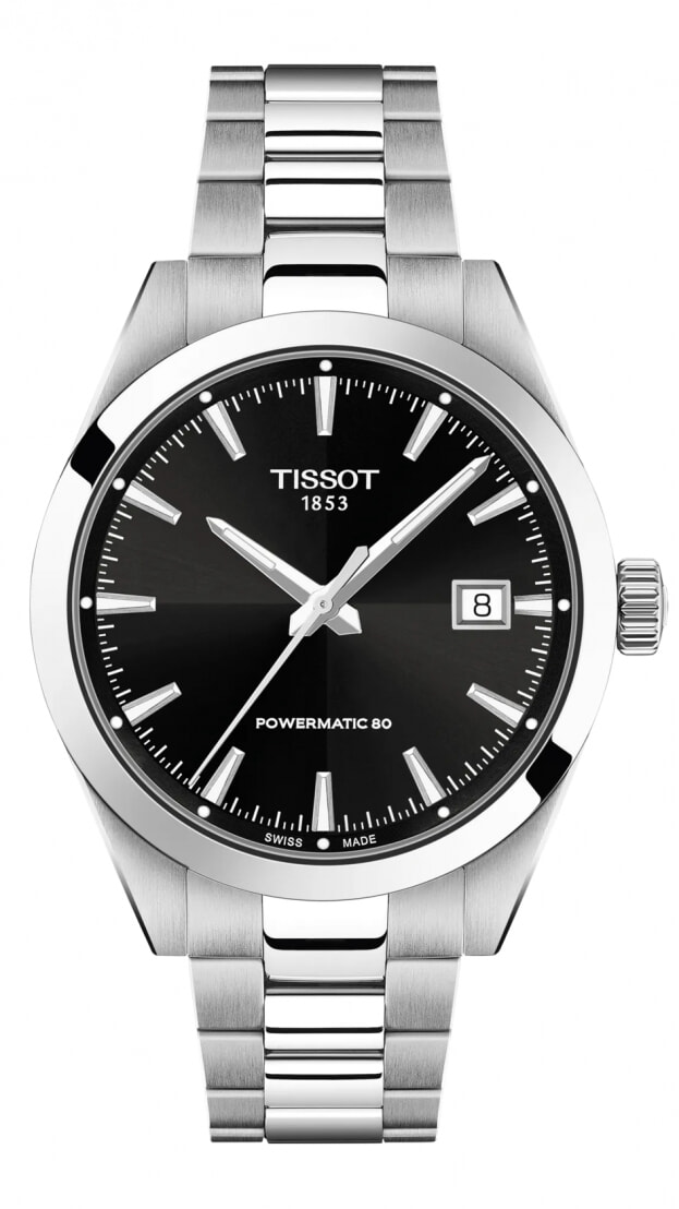 TISSOT Gentleman Powermatic 80 38mm Μαύρο Καντράν